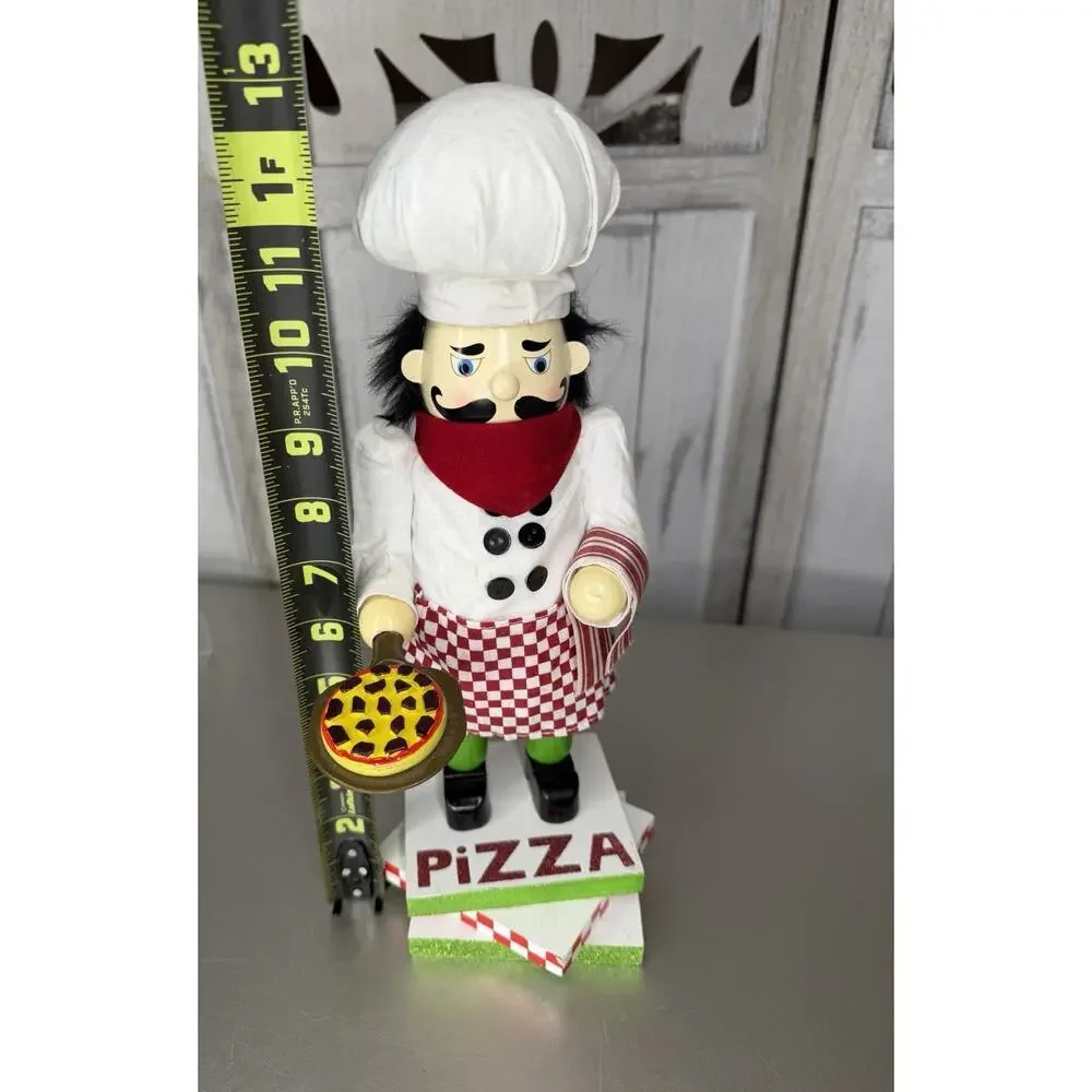 Vintage Pizza Man Tall Wooden Nutcracker Pier One Imports 2015